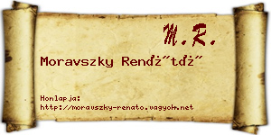 Moravszky Renátó névjegykártya